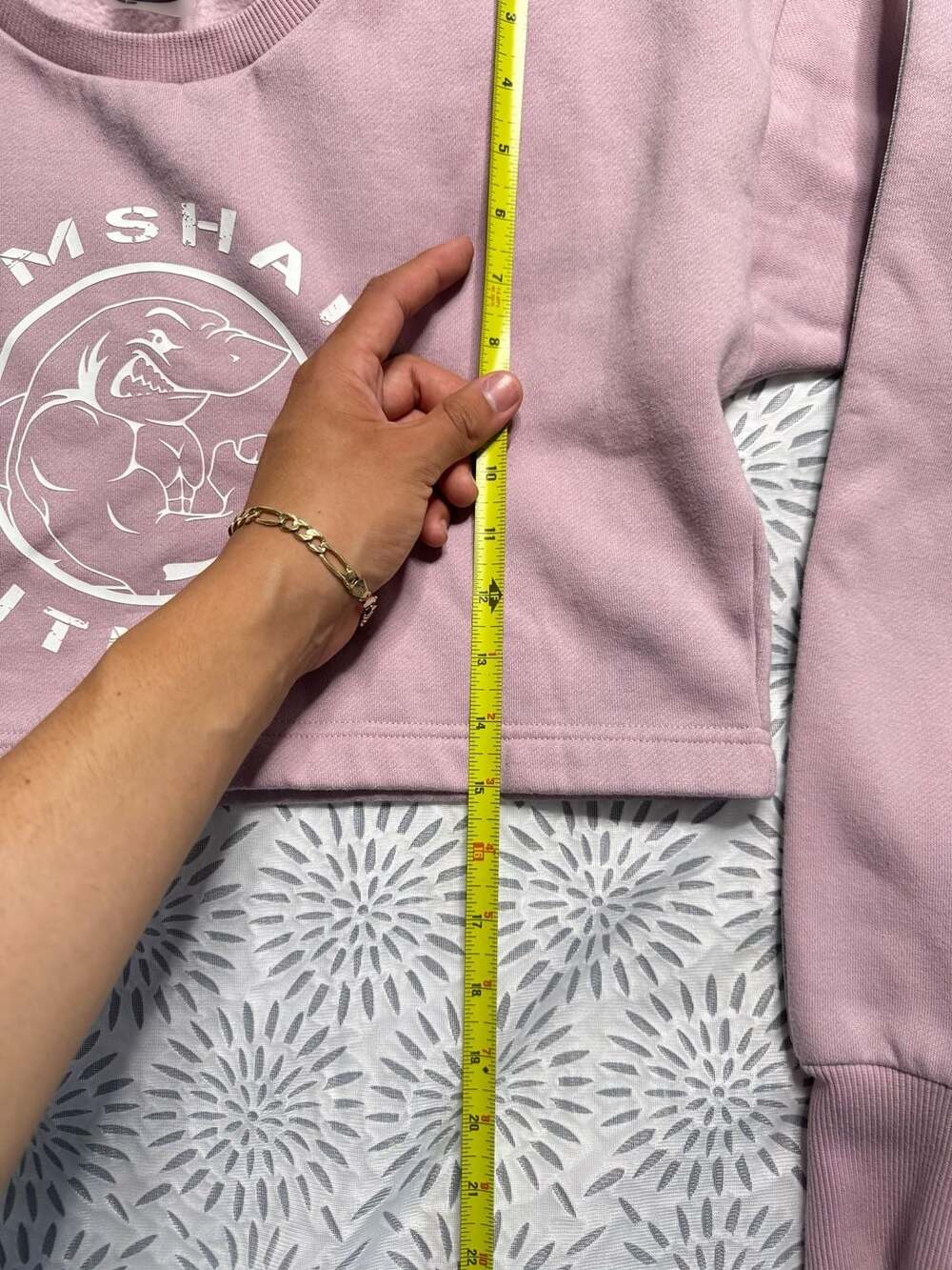 Gymshark Women's Cropped Logo Sweatshirt Pink Size M - Picture 6 of 9